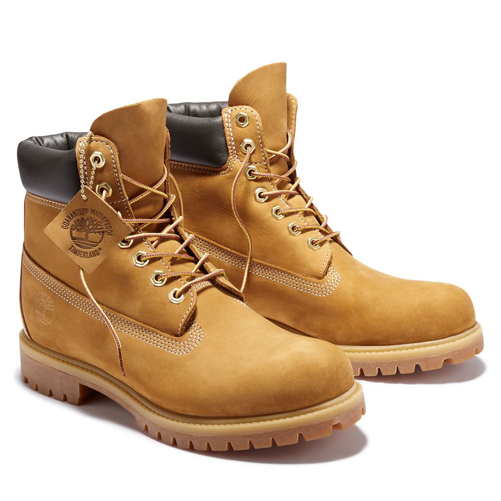 Timberland Μποτες Χιονιού Ανδρικα Καφε - 6-Inch Premium Waterproof - Greece 2896041-AI